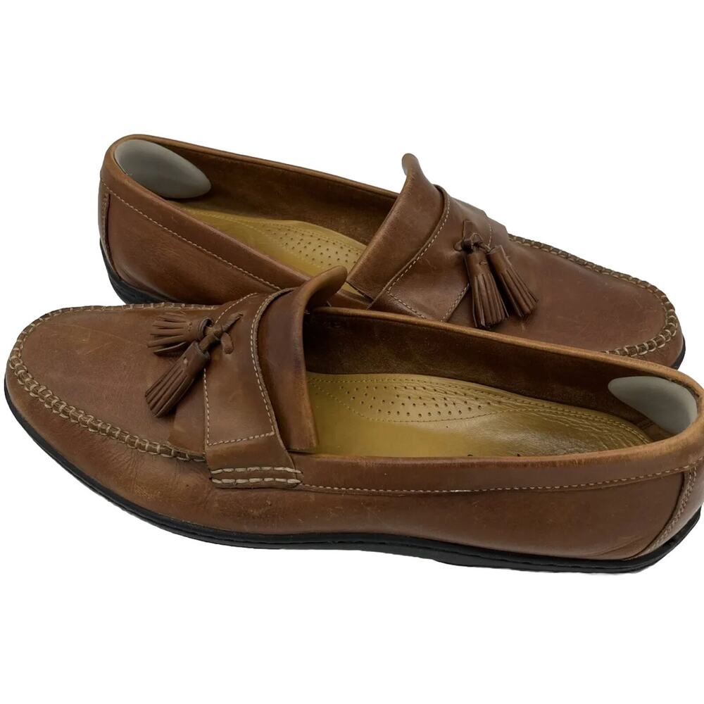 Cole Haan Pinch Cup Tassel C07931 Saddle Tan Shoes Mens 13M Driving Moccasins